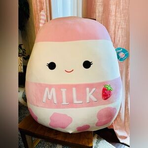 🔥Price Drop🔥 Squishmallows Amelie Strawberry Milk 24 Inch Big Plush Toy